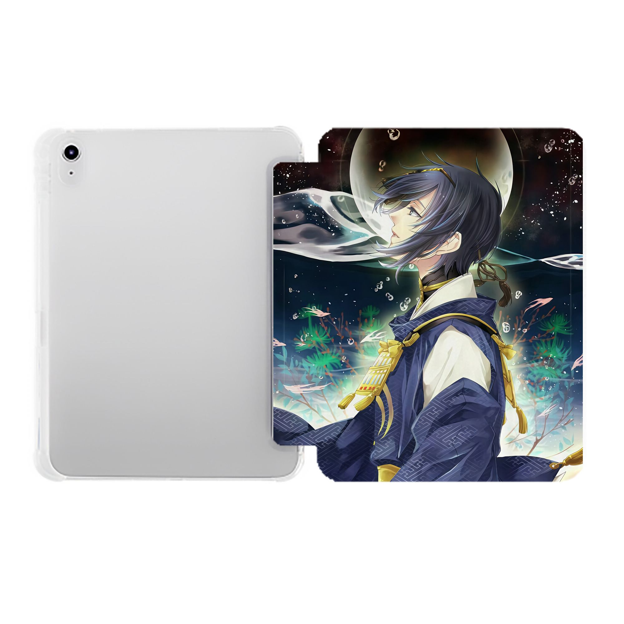 （画像用） 刀剣乱舞 Touken Ranbu IPad ケース ペン収納付き 三つ折りスタンド PUレザー×シリコン 対応機種9.5/10.5/10.9インチ